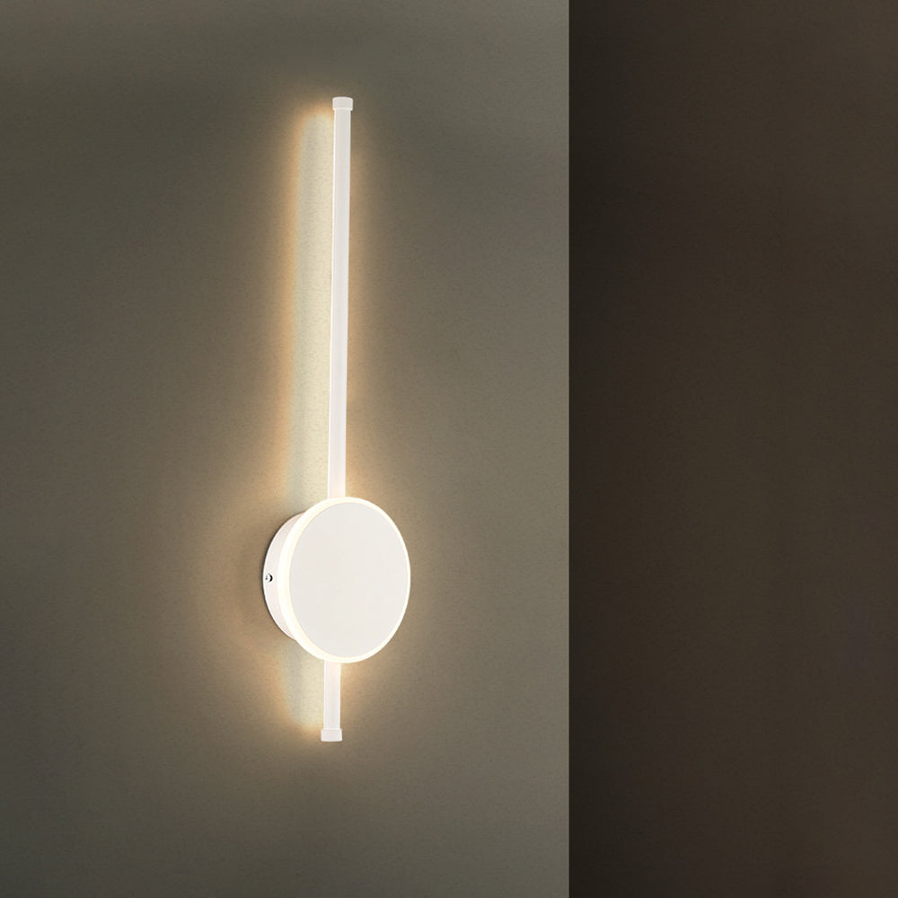 Arisha Moderno Lineal Redondo Metal LED Aplique de Pared Blanco/Negro/Dorado