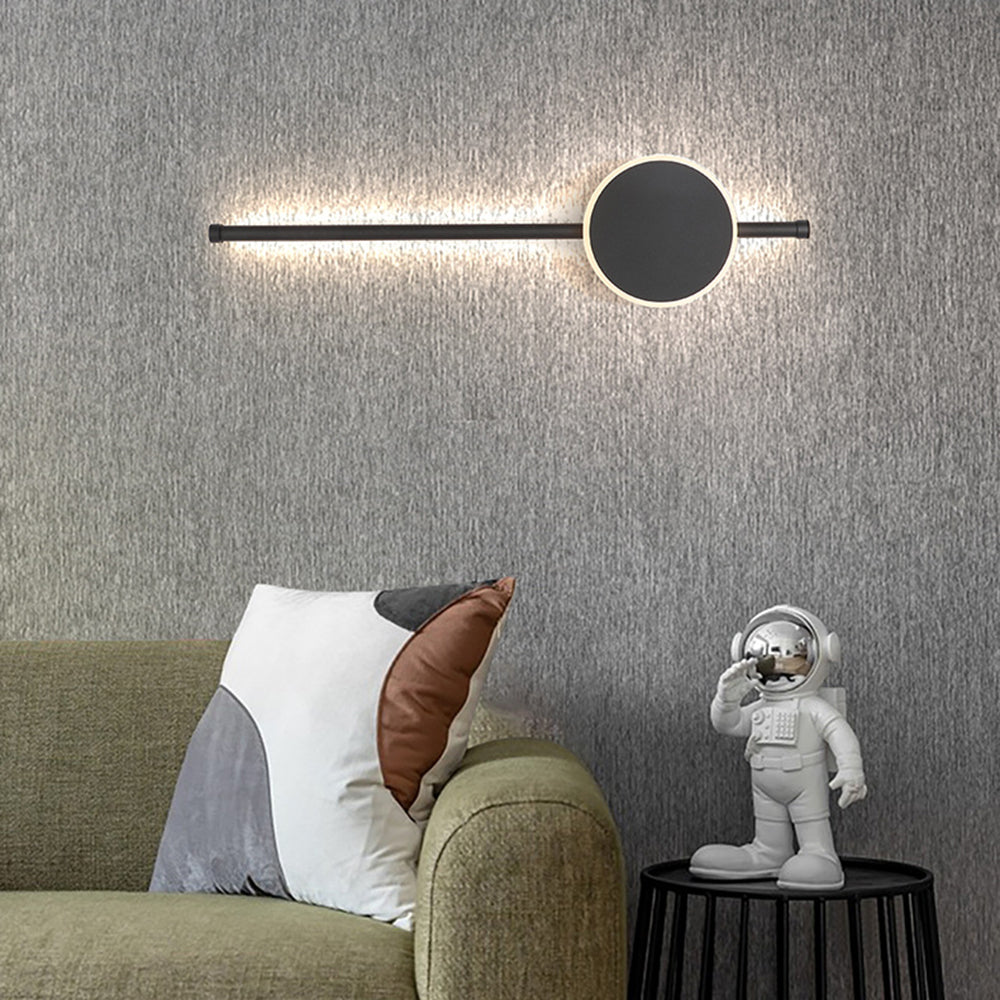 Arisha Moderno Lineal Redondo Metal LED Aplique de Pared Blanco/Negro/Dorado