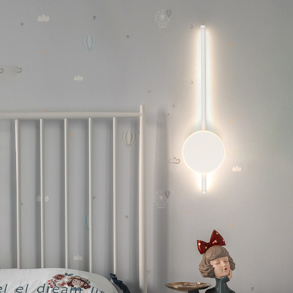 Arisha Moderno Lineal Redondo Metal LED Aplique de Pared Blanco/Negro/Dorado
