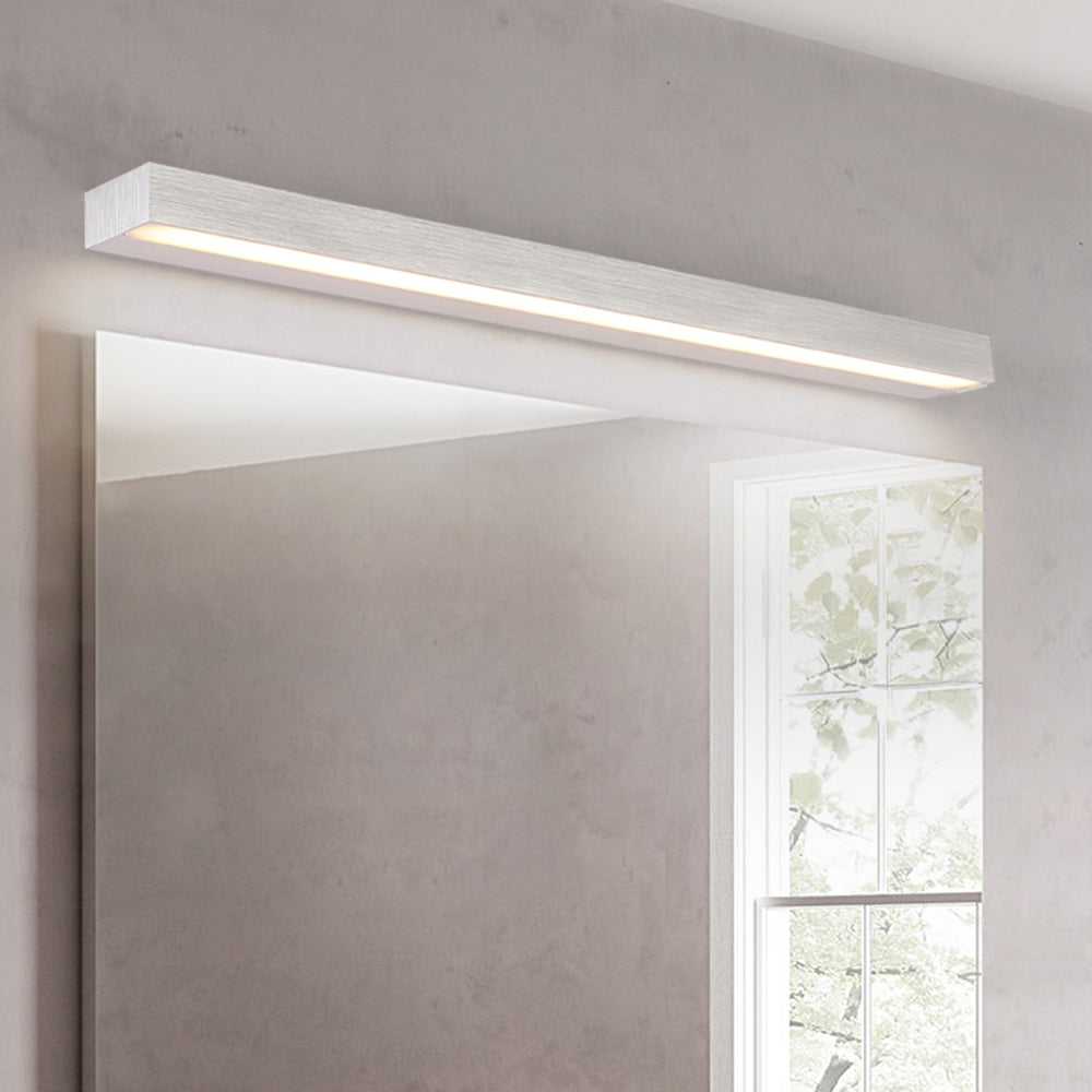 Arisha Minimalita Rectangular LED Metal Aplique de Pared, Blanco