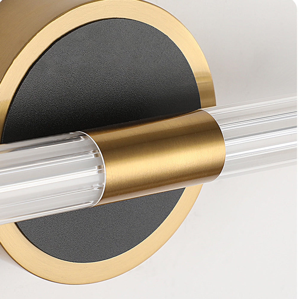 Arisha Diseño Lineal Metal Aplique de Pared Negro/Cooper