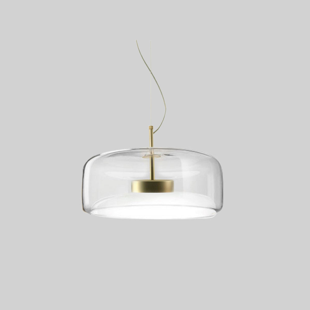 Valentina Moderna Minimalsita Metal Lámpara Colgante Transparente/Ámbar/Gris Ahumado