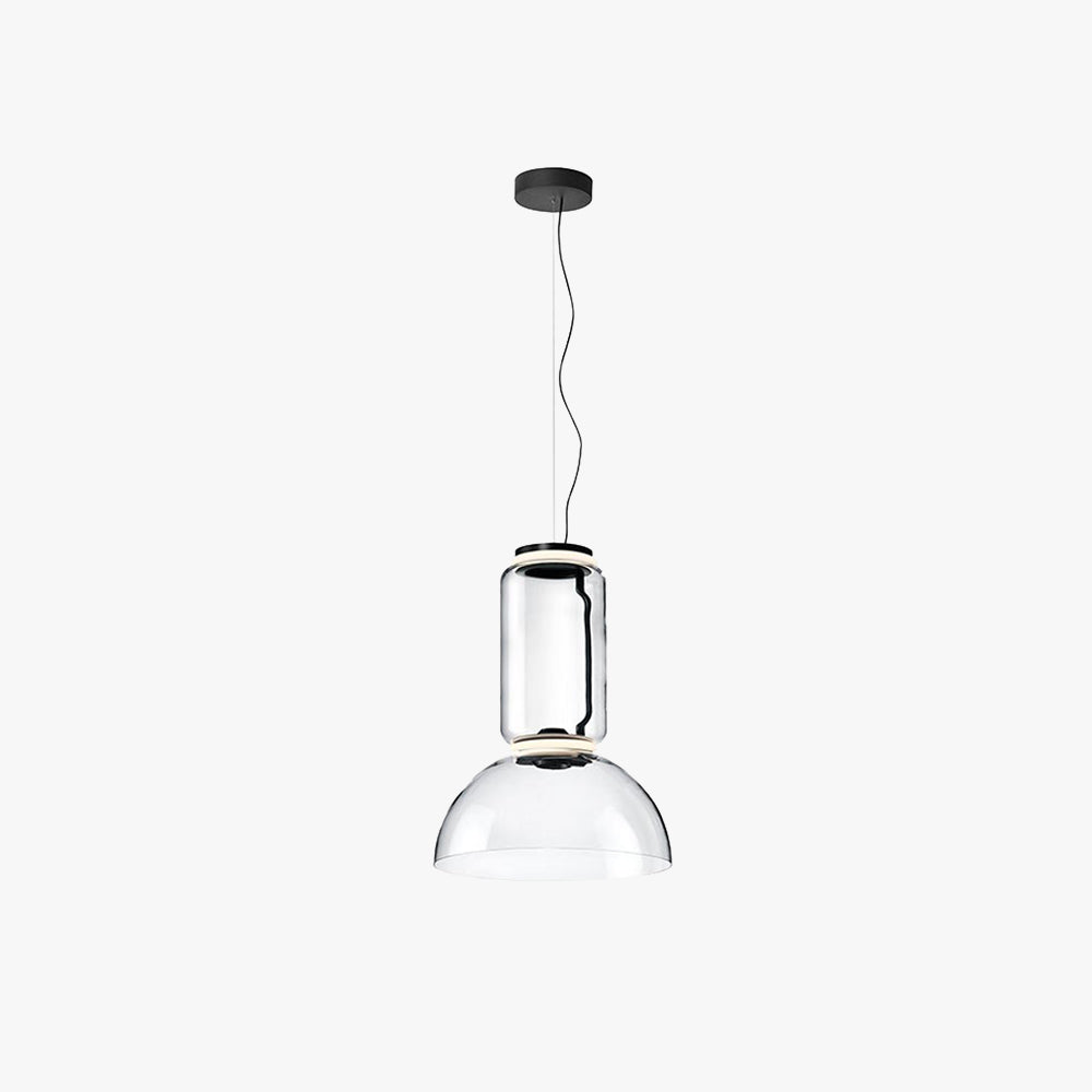 Valentina Moderna Minimalista Diseño Metal/Vidrio Lámpara Colgante Negra