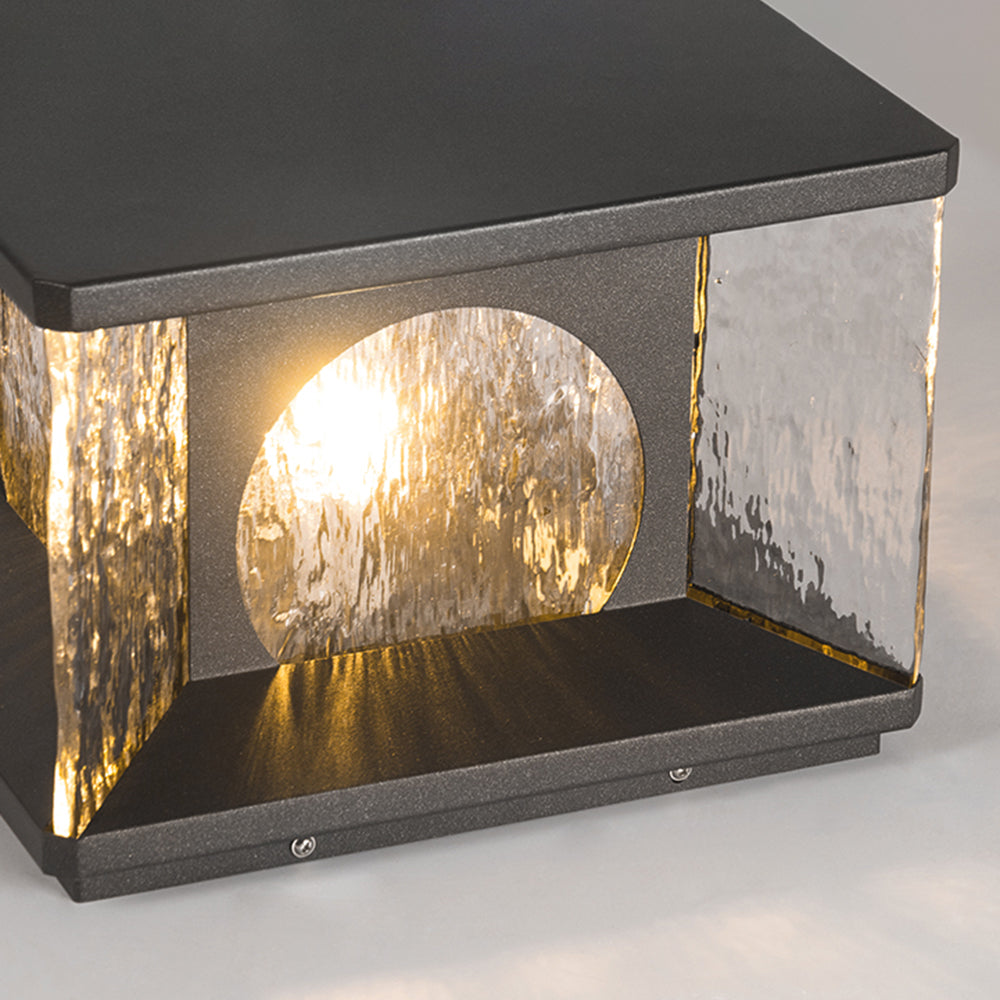 Ray Moderna Lámpara Exterior Cubo Metal Patio Jardín