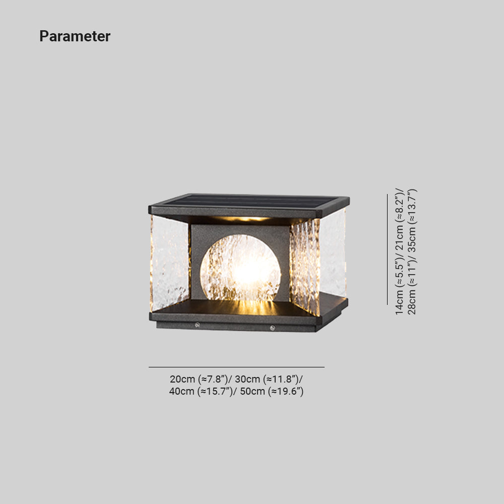 Ray Moderna Lámpara Exterior Cubo Metal Patio Jardín