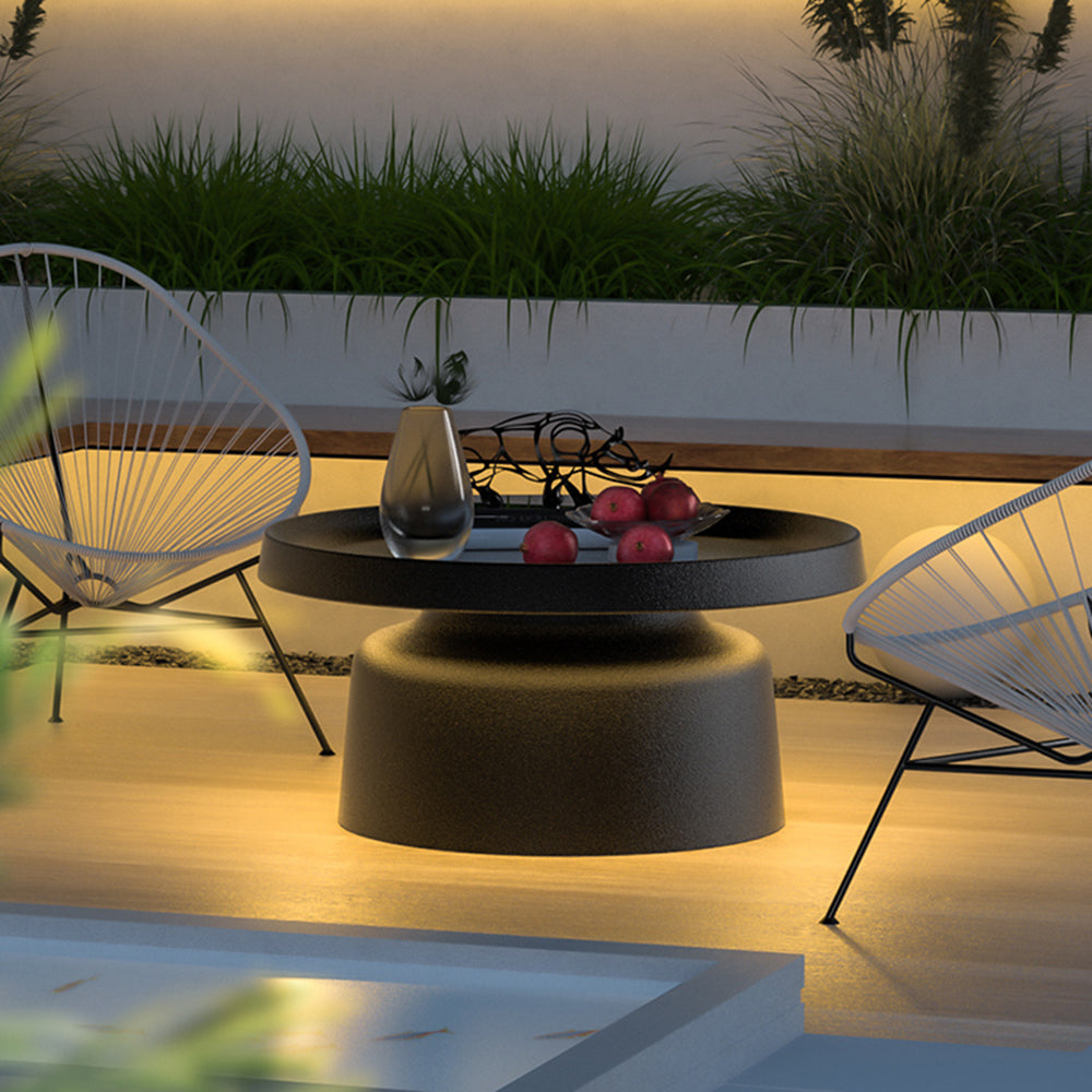 Ray Moderno Lámpara de Pie Exterior Recargable Metal Patio