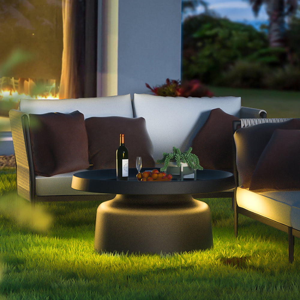 Ray Moderno Lámpara de Pie Exterior Recargable Metal Patio