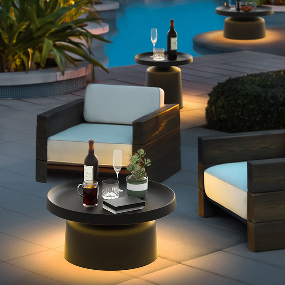 Ray Moderno Lámpara de Pie Exterior Recargable Metal Patio