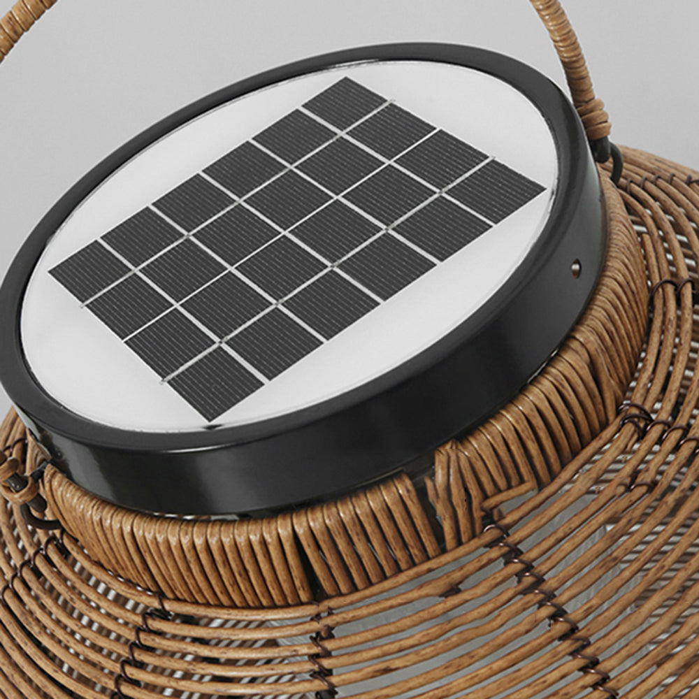 Ray Retro Lámpara Exterior Metal Ratán Patio Jardín