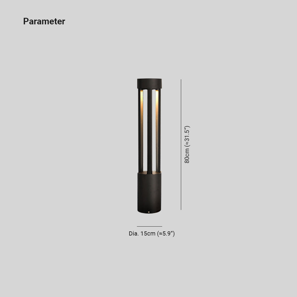 Ray Lámpara Exterior Moderno Cilíndrico Metal