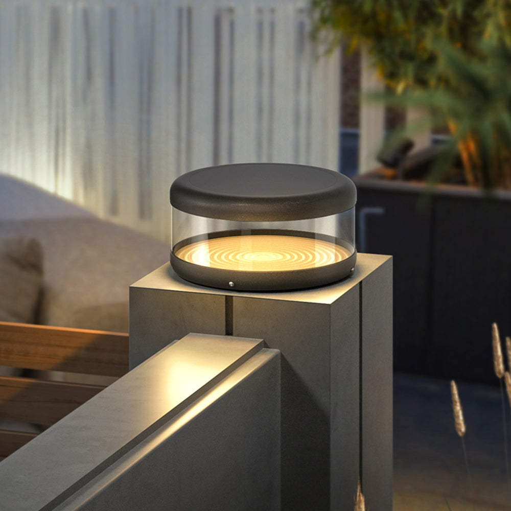 Ray Moderna Lámpara Exterior Cilíndrica Metal Patio