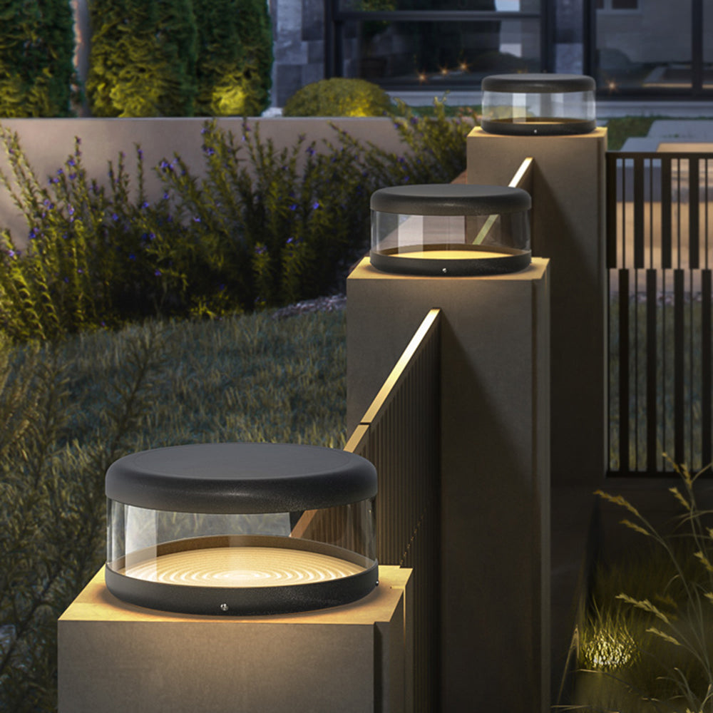 Ray Moderna Lámpara Exterior Cilíndrica Metal Patio