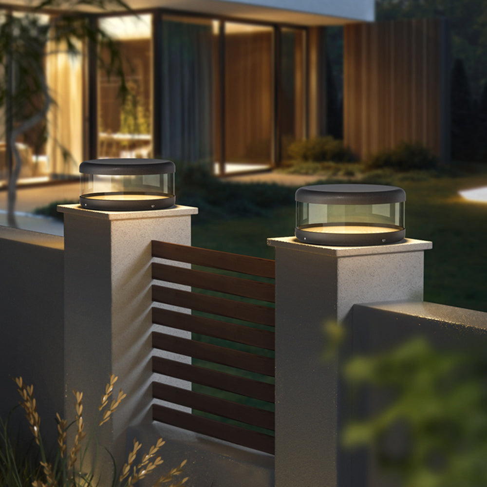Ray Moderna Lámpara Exterior Cilíndrica Metal Patio