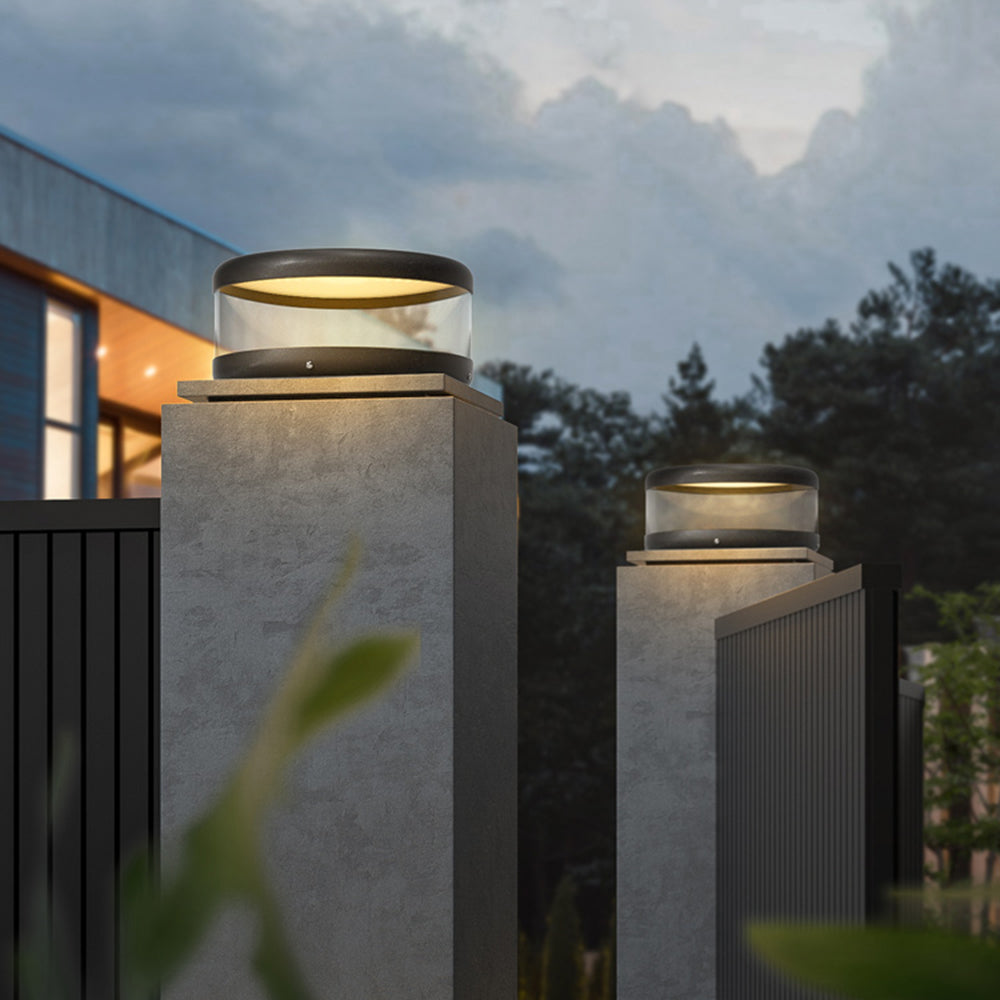 Ray Moderna Lámpara Exterior Cilíndrica Metal Patio