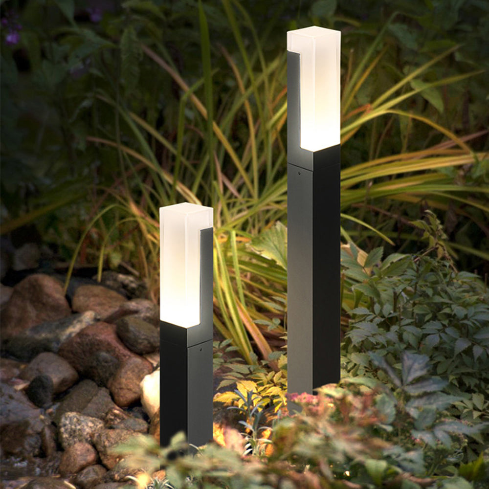 Ray Moderna Lámpara de Pie Exterior Solar Metal Patio