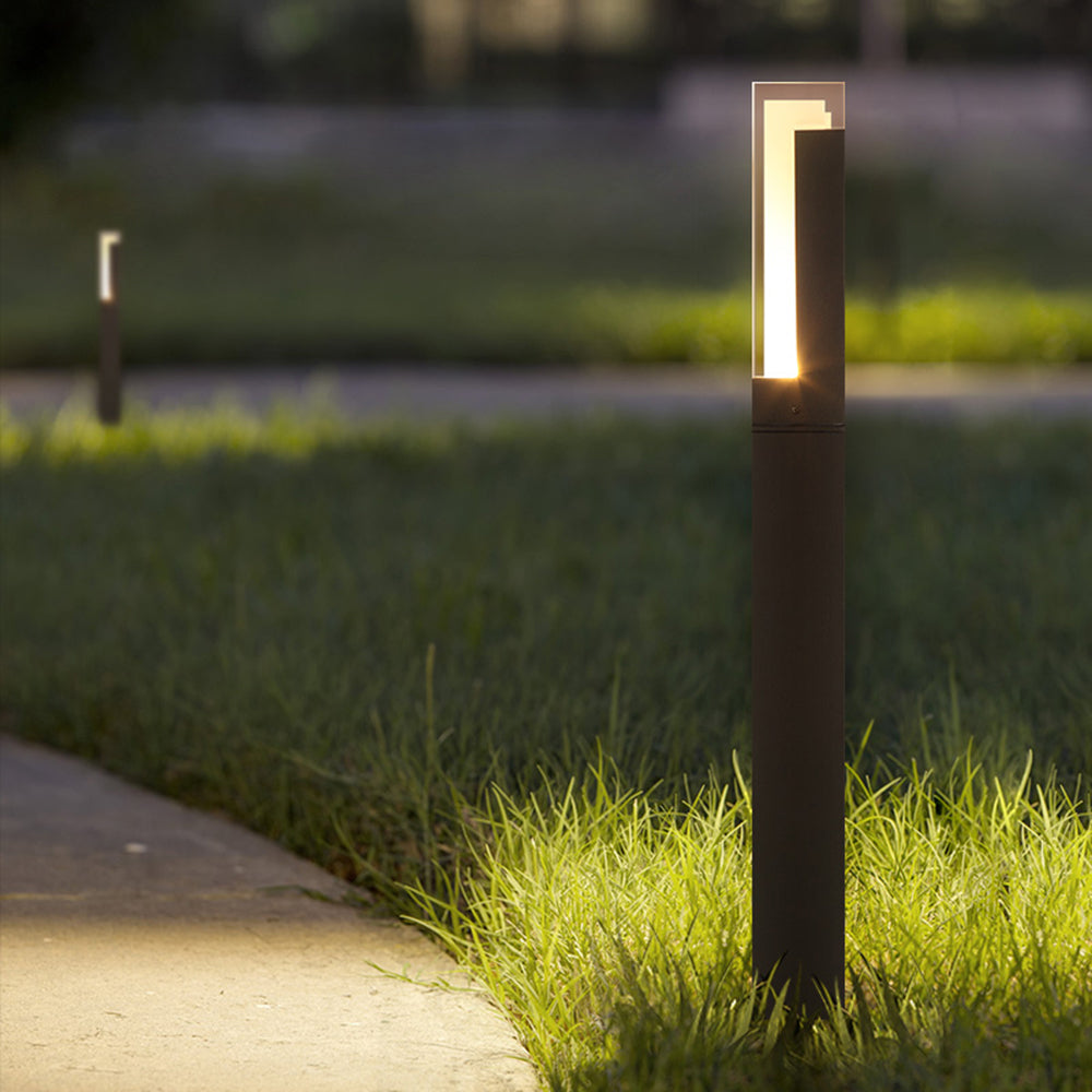 Ray Moderna Lámpara Exterior Rectangular Metal Patio
