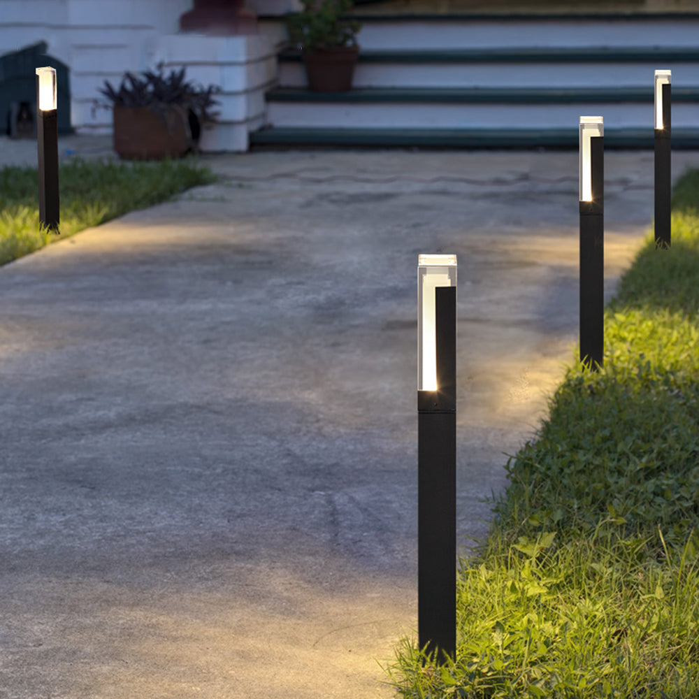 Ray Moderna Lámpara Exterior Rectangular Metal Patio