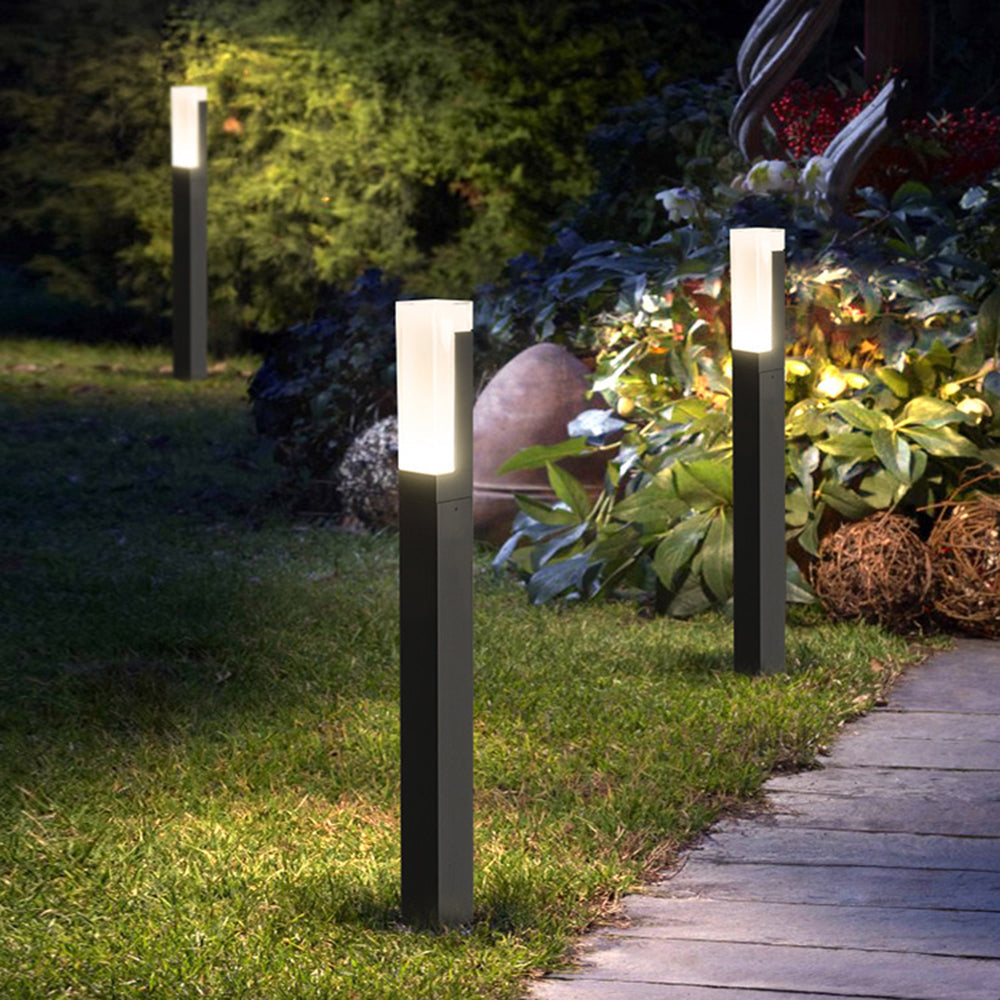 Ray Moderna Lámpara de Pie Exterior Solar Metal Patio