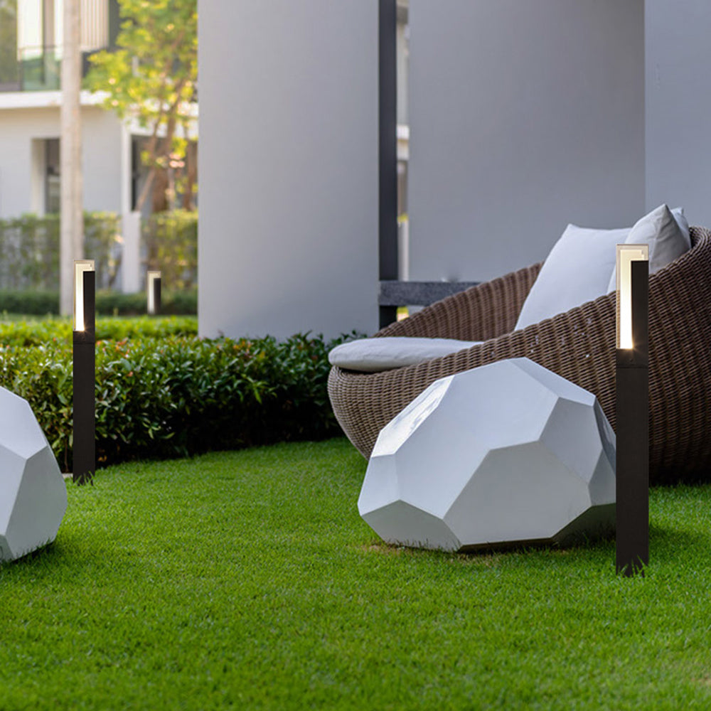 Ray Moderna Lámpara Exterior Rectangular Metal Patio