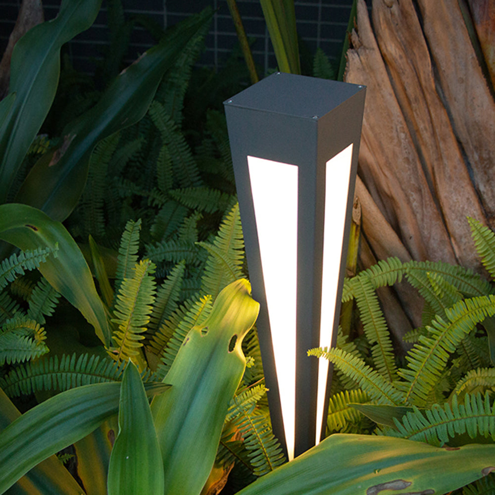 Ray Moderna Triángulo Solar Metal Acrílico Lámpara Exterior