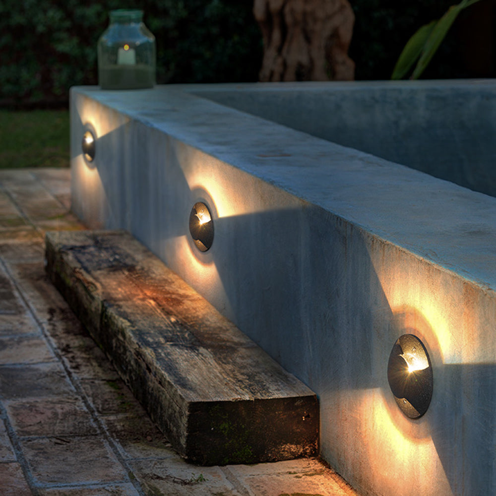 Ray Lámpara Exterior Moderno Cilíndrico Metal Jardín