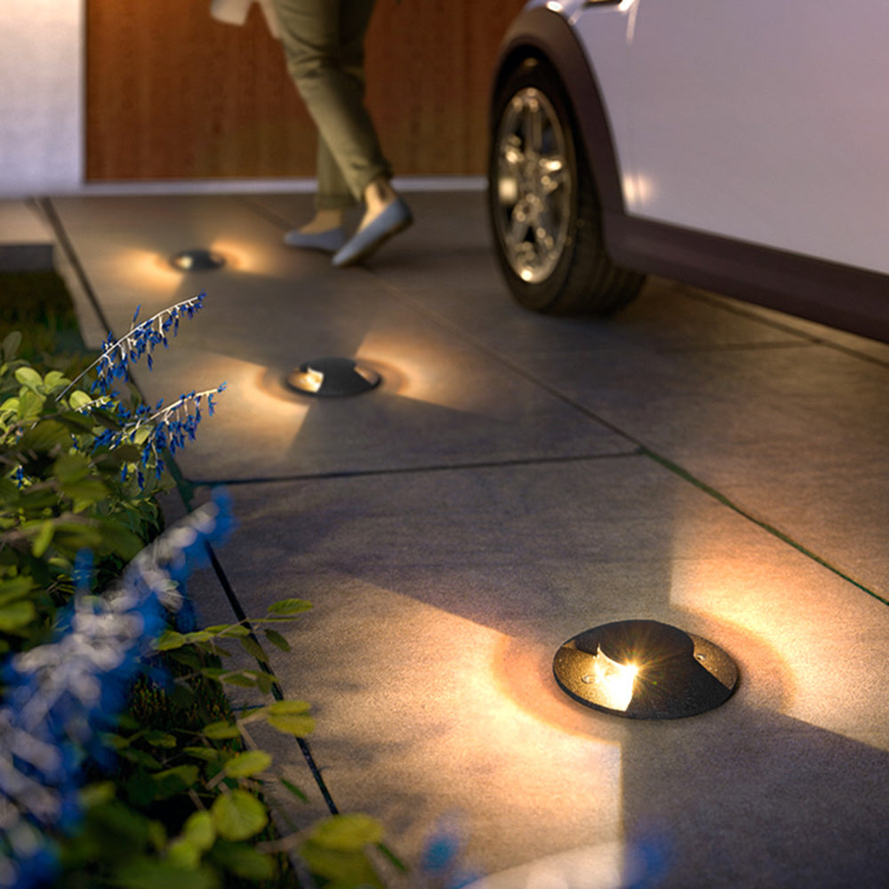 Ray Lámpara Exterior Moderno Cilíndrico Metal Jardín