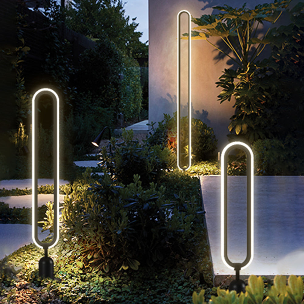 Ray Moderna Lámpara de Pie Exterior Metal Patio