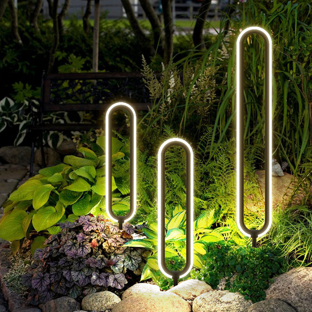 Ray Moderna Lámpara de Pie Exterior Metal Patio