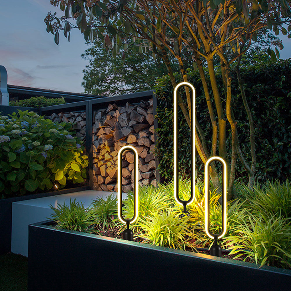 Ray Moderna Lámpara de Pie Exterior Metal Patio