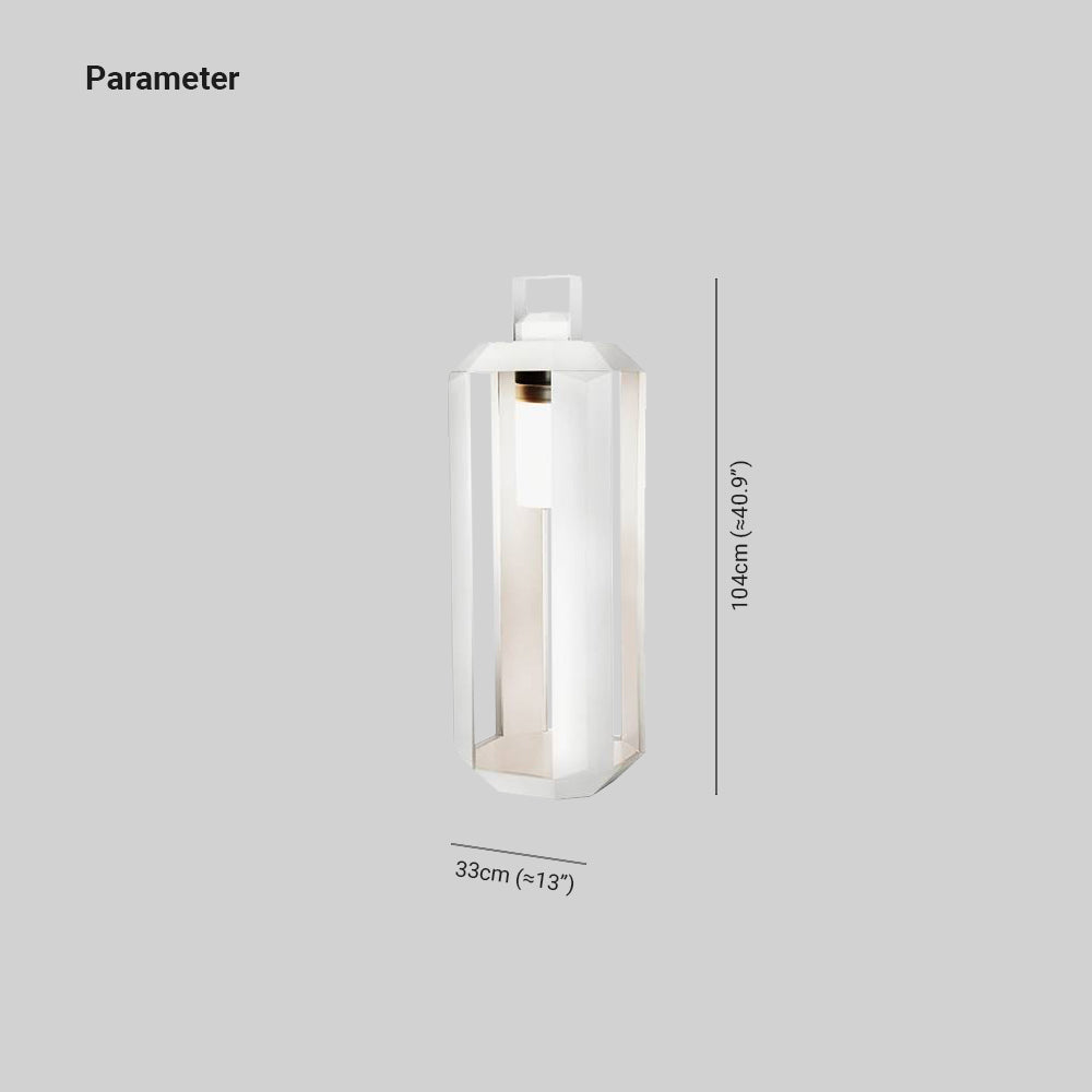 Ray Moderna Rectangular Metal Vidrio Lámpara Exterior