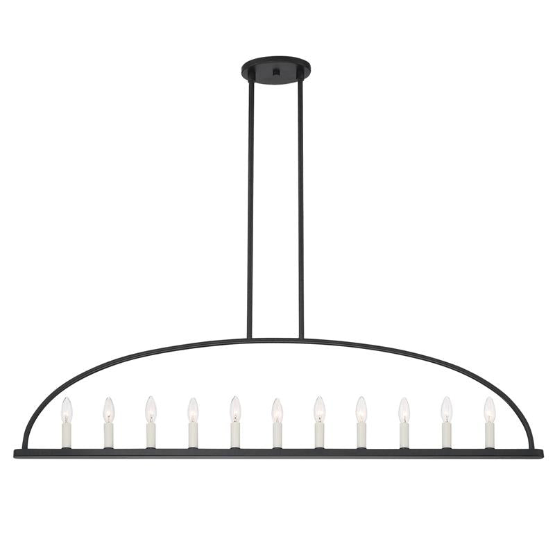 Abbott Linear Minimalist Metal Chandelier - Lamp Copper