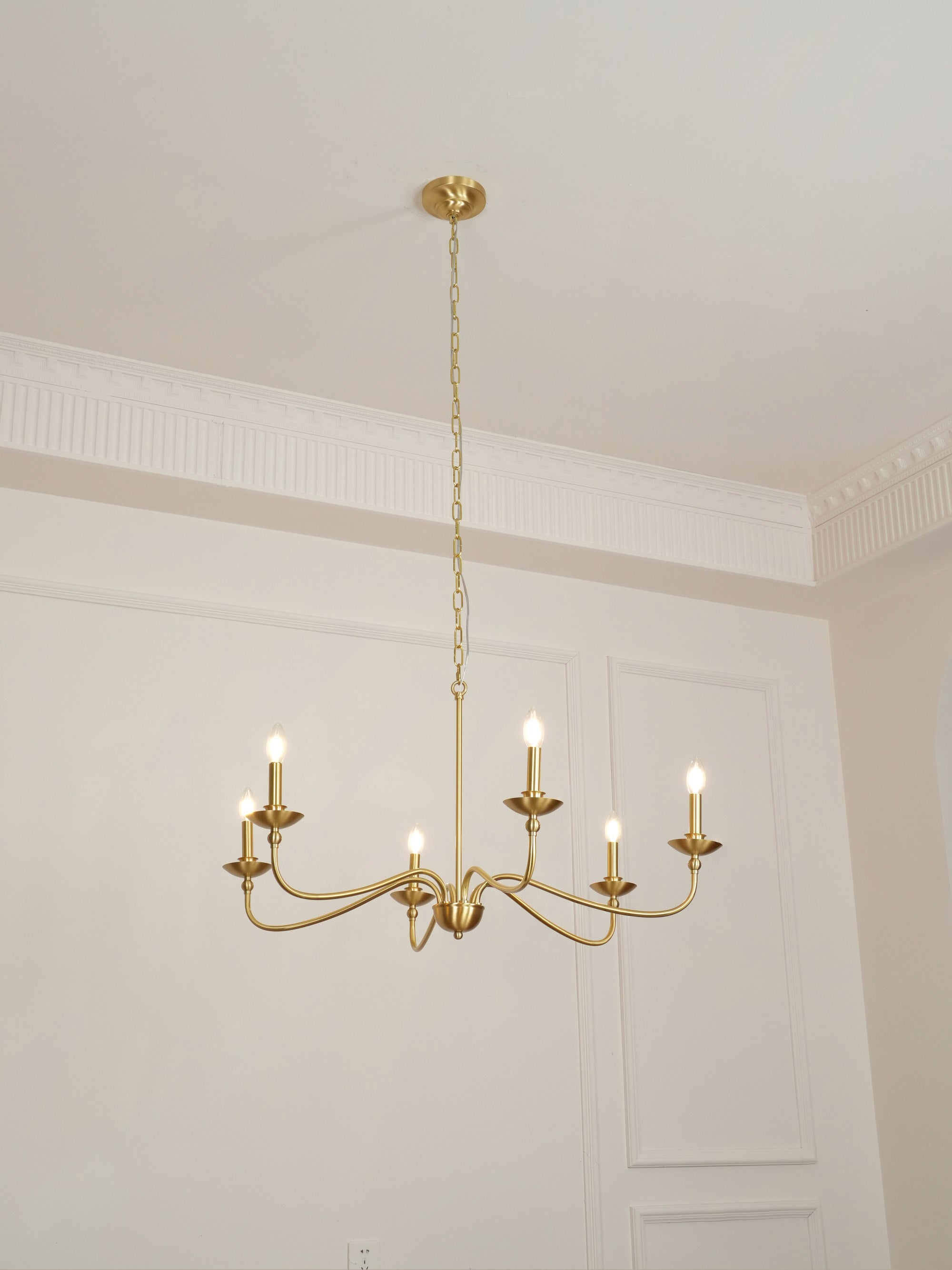 Alshaarae Vintage Industrial Brass Metal Chandelier - Lamp Copper