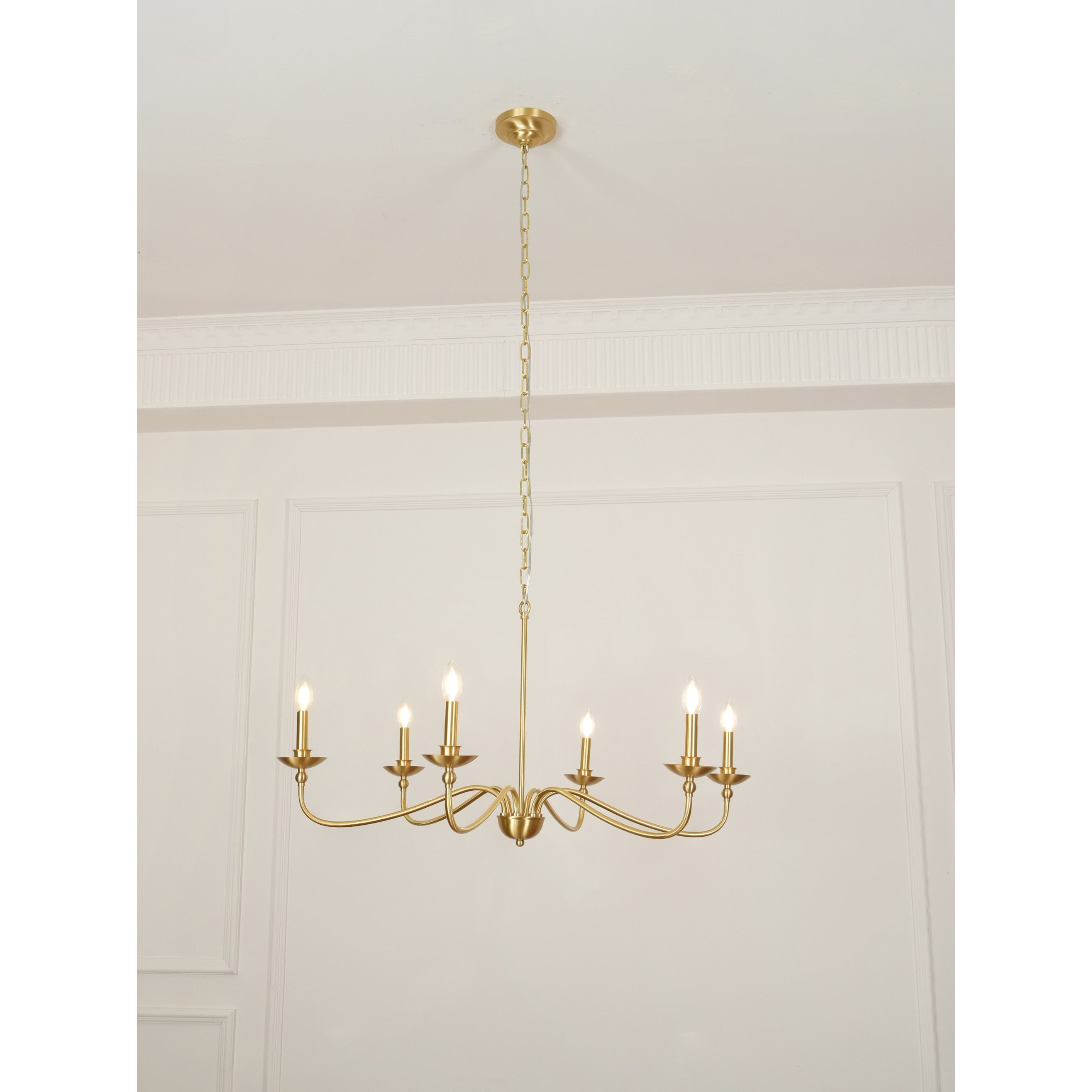 Alshaarae Vintage Industrial Brass Metal Chandelier - Lamp Copper