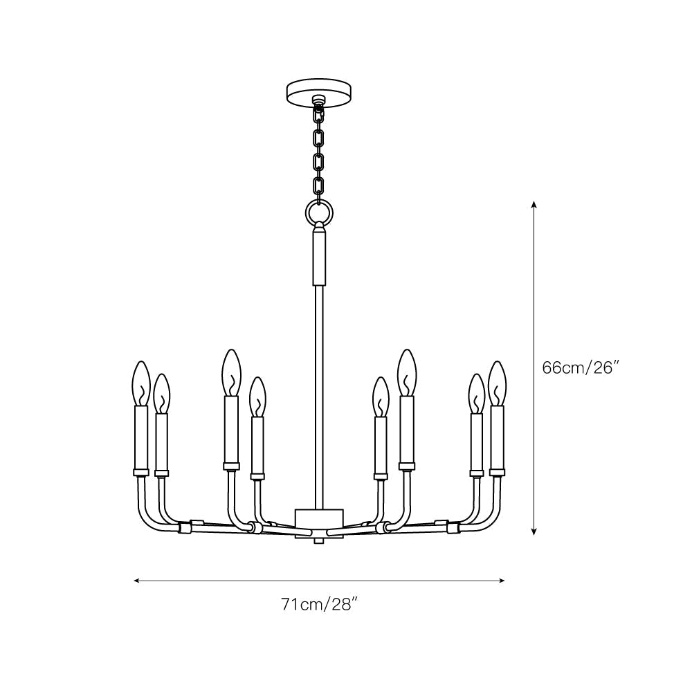 Abner Industrial Modern Brass Chandelier - Lamp Copper