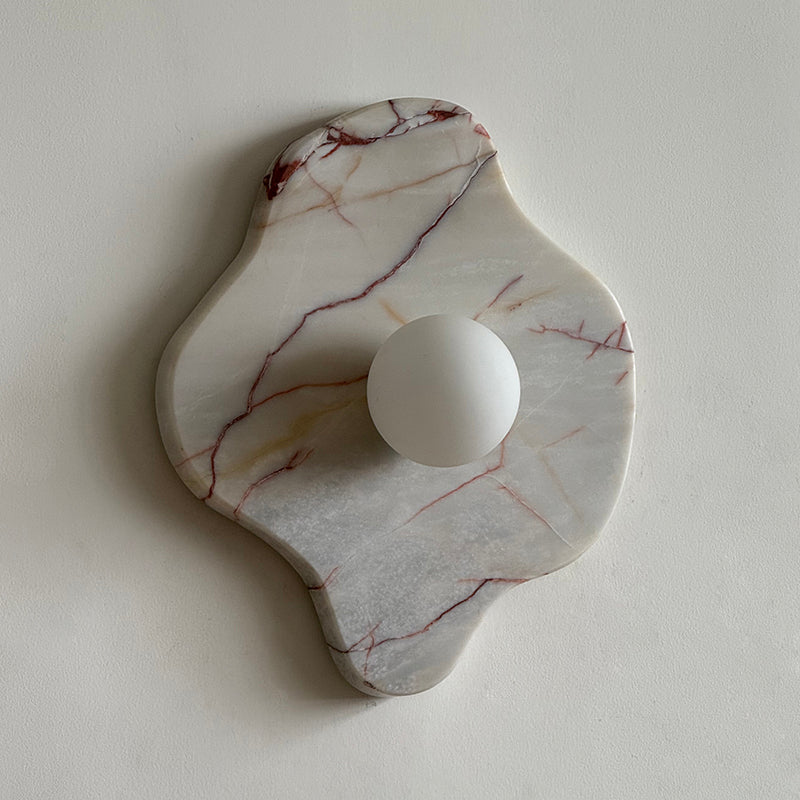 Abnormal Modern Minimalist Marble Glass Wall Lamp - Lamp Copper