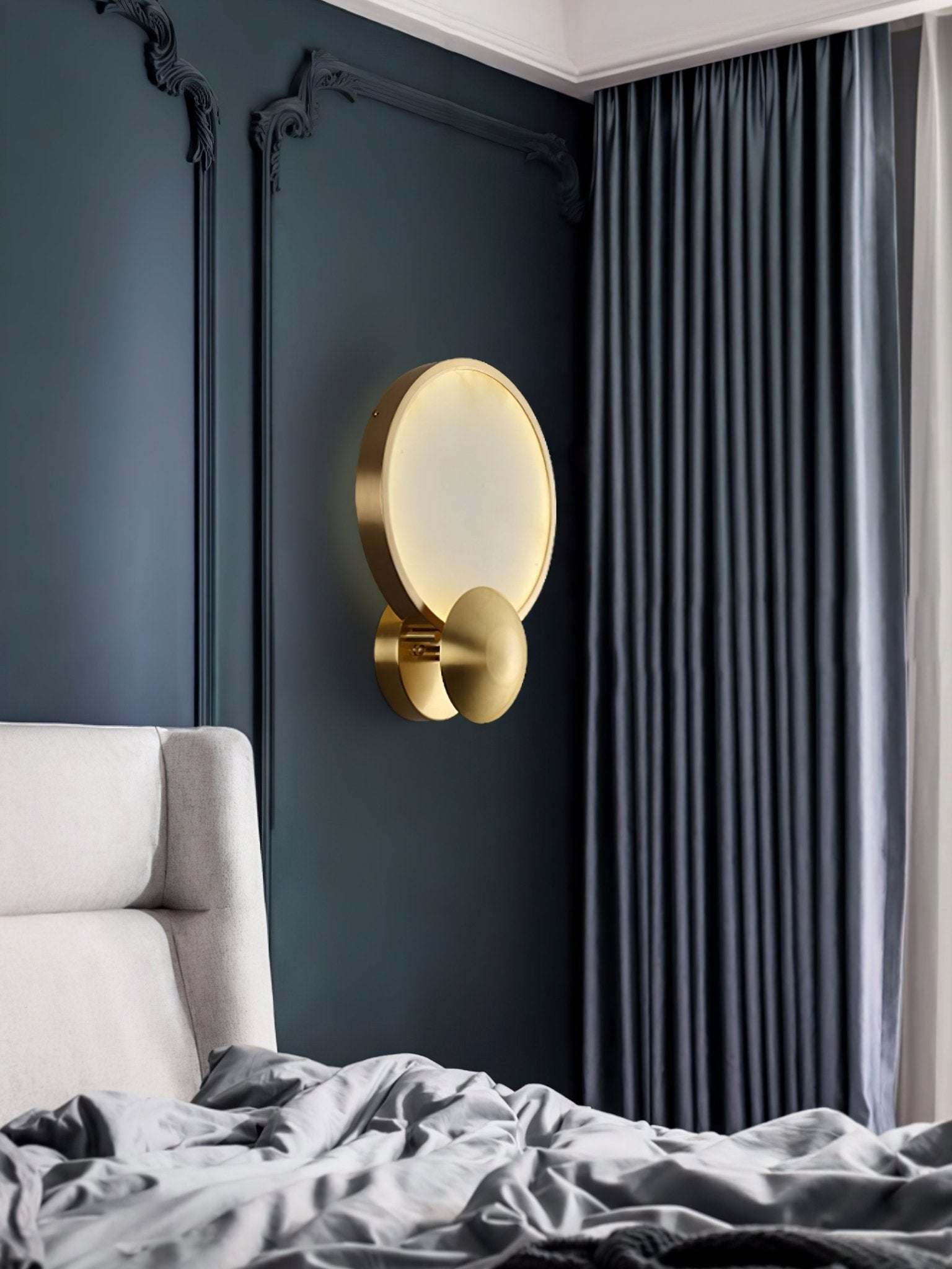Sol Alabaster Brass Wall Light - Letslighting