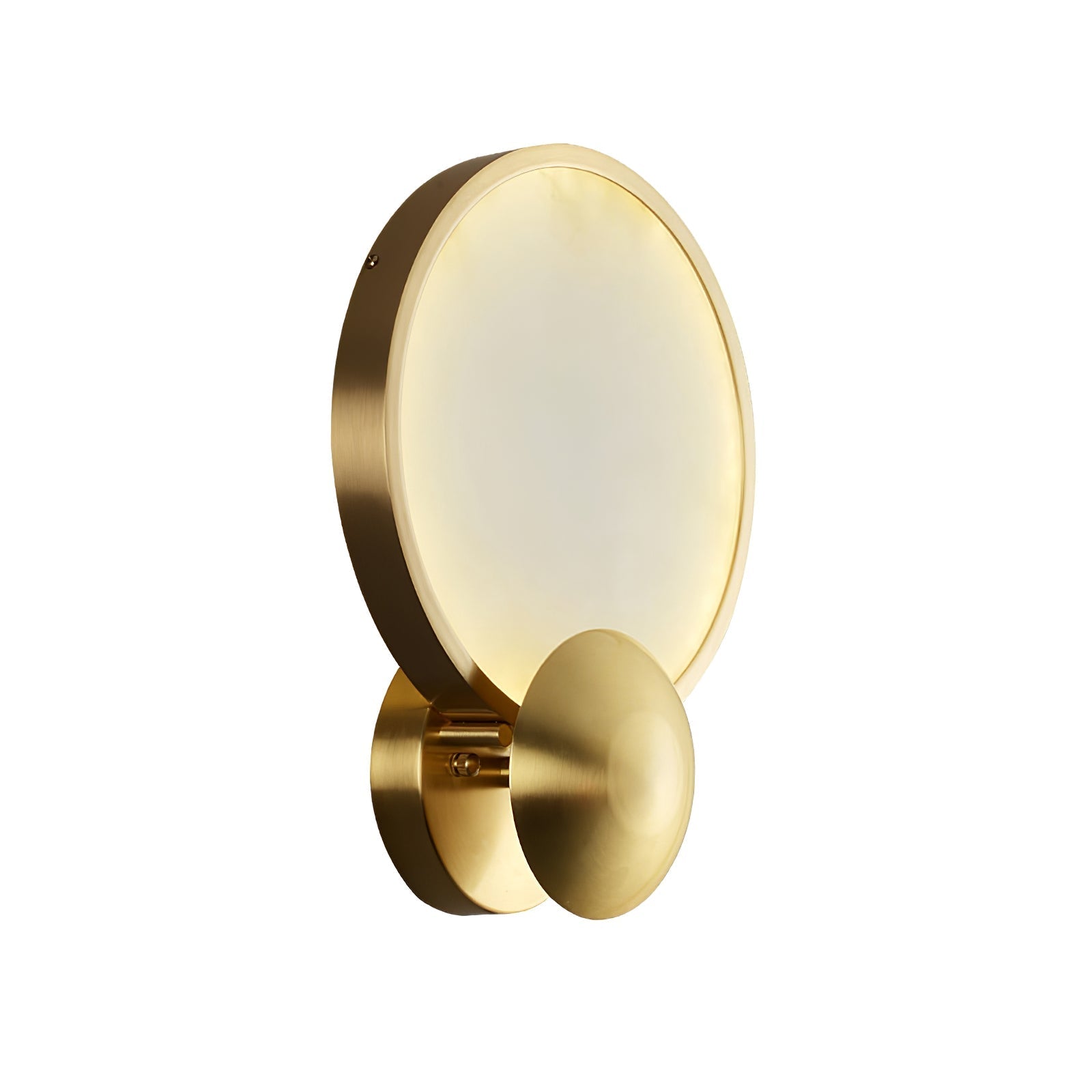Sol Alabaster Brass Wall Light - Letslighting