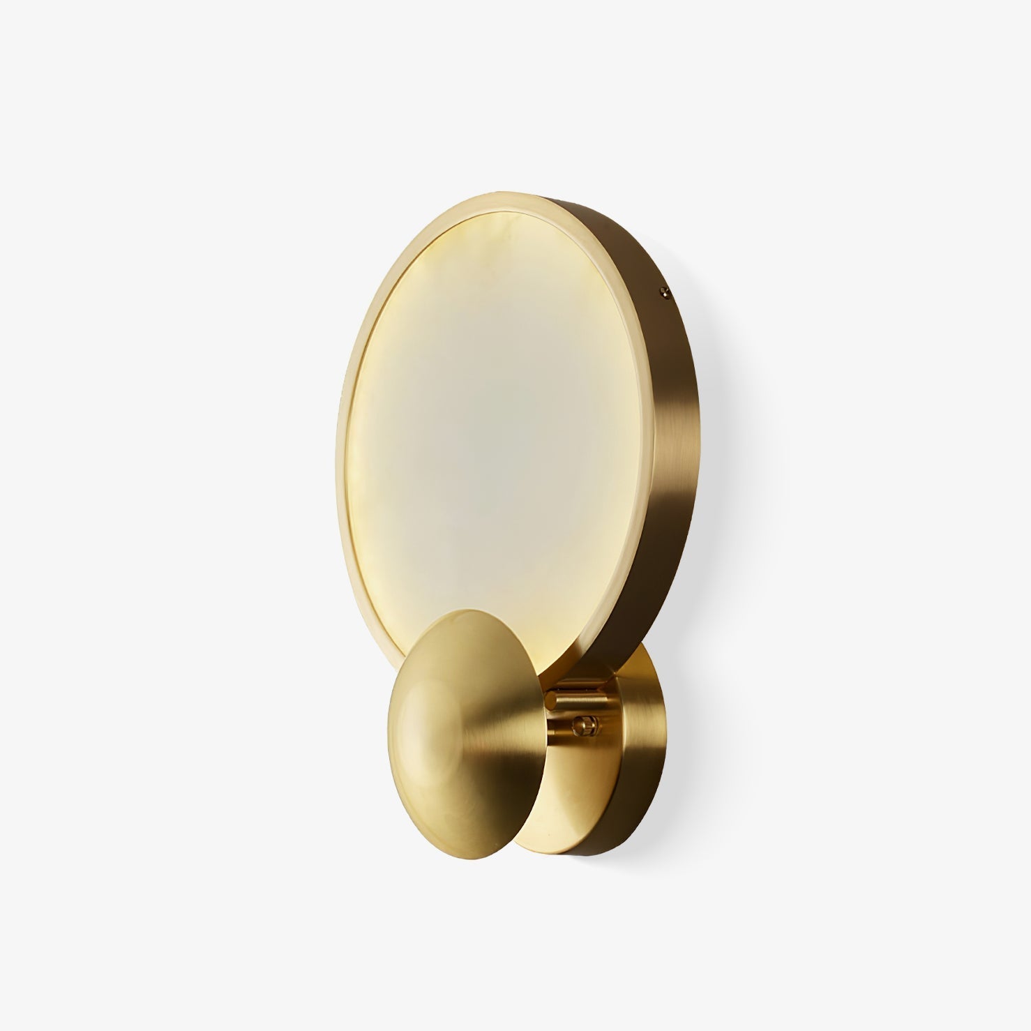 Sol Alabaster Brass Wall Light - Letslighting
