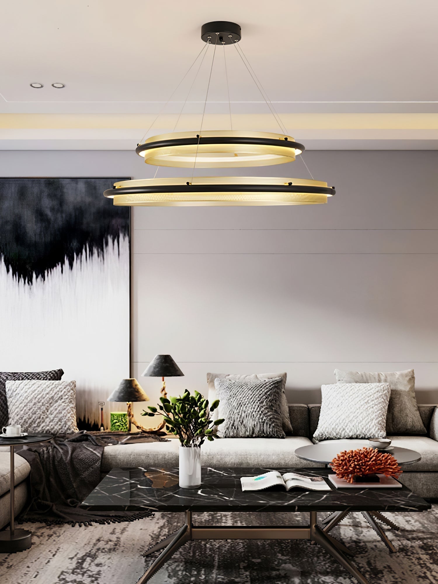 Acrylic LED Round Chandelier - Letslighting