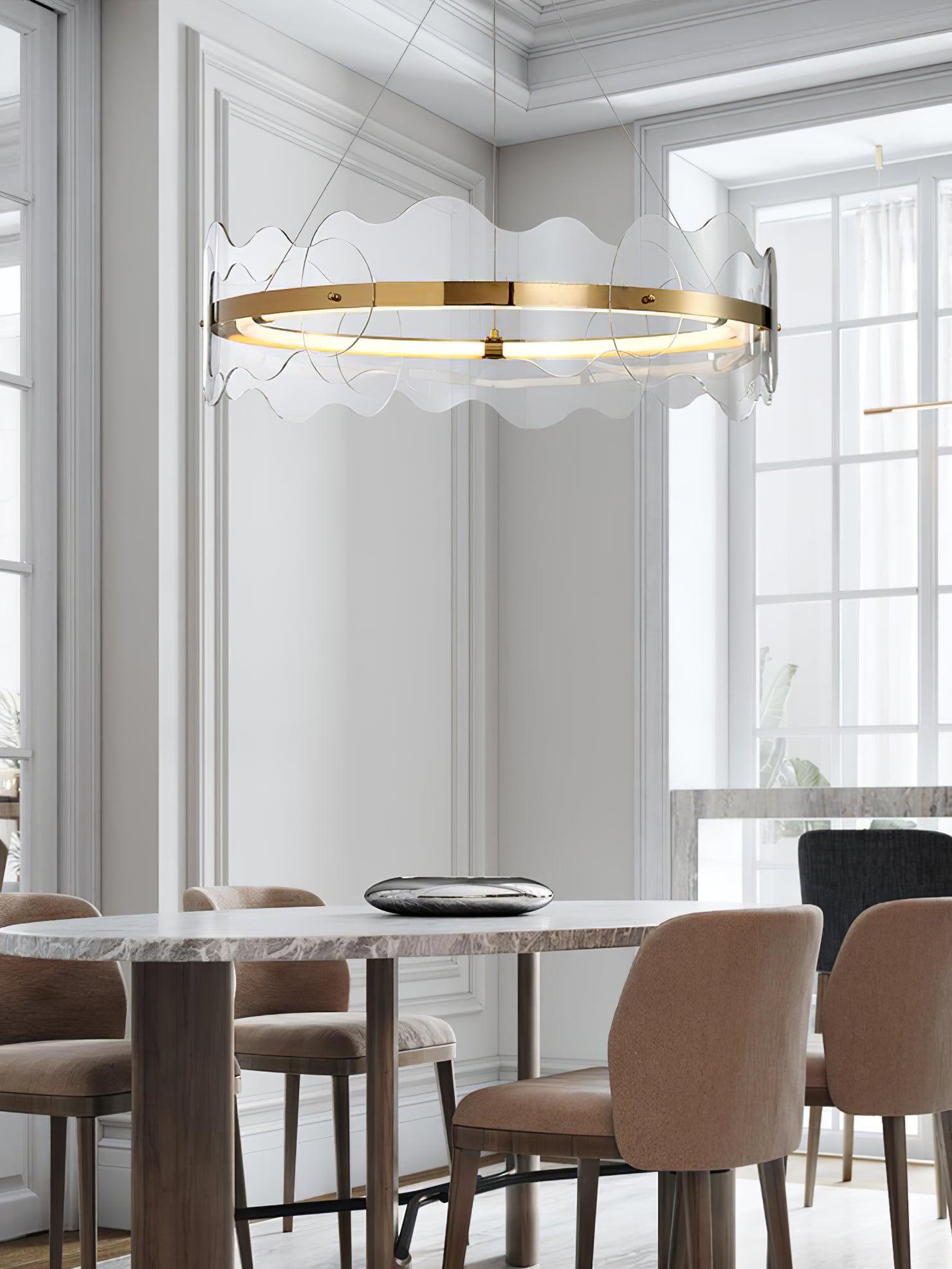 Acrylic Wave Chandelier - Letslighting