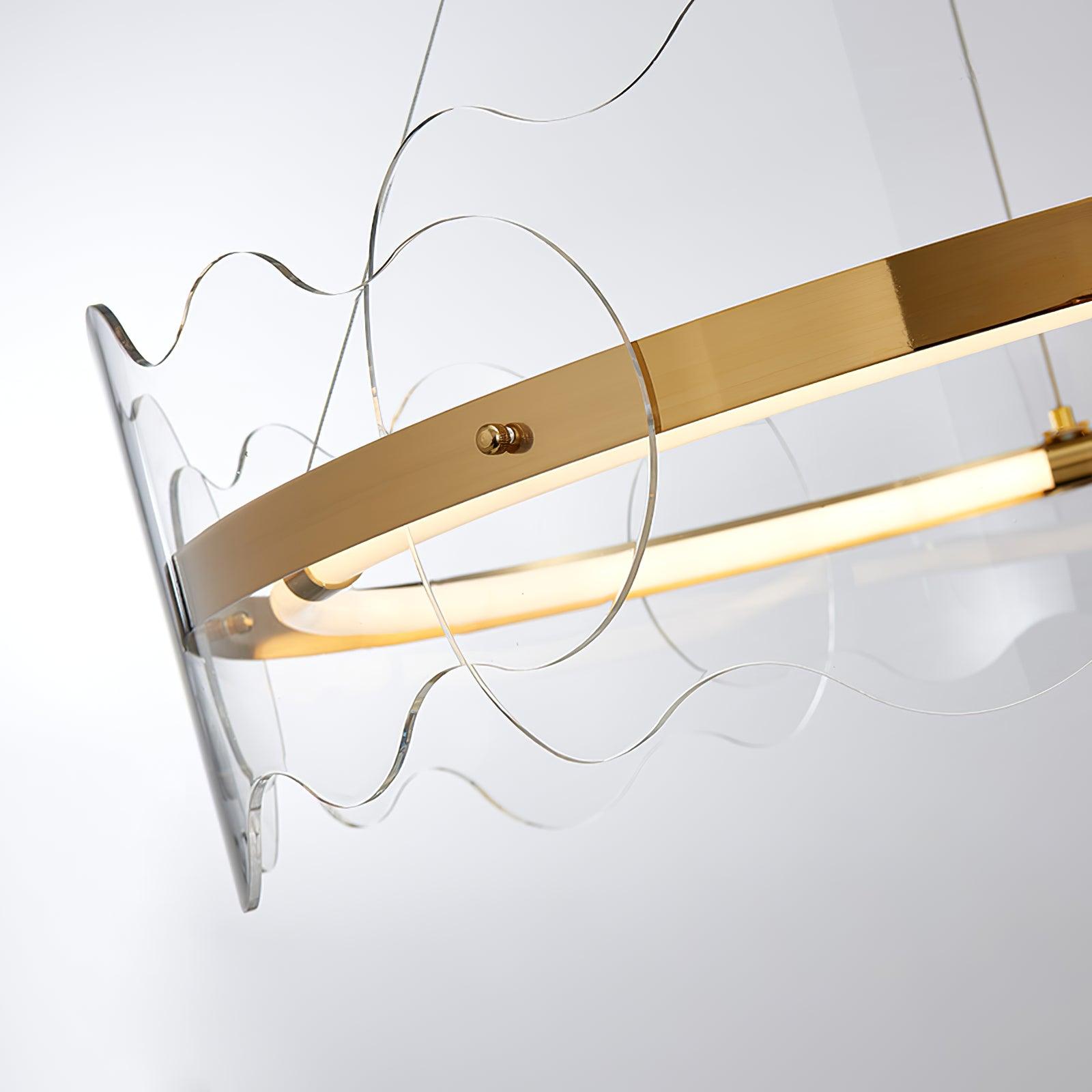 Acrylic Wave Chandelier - Letslighting
