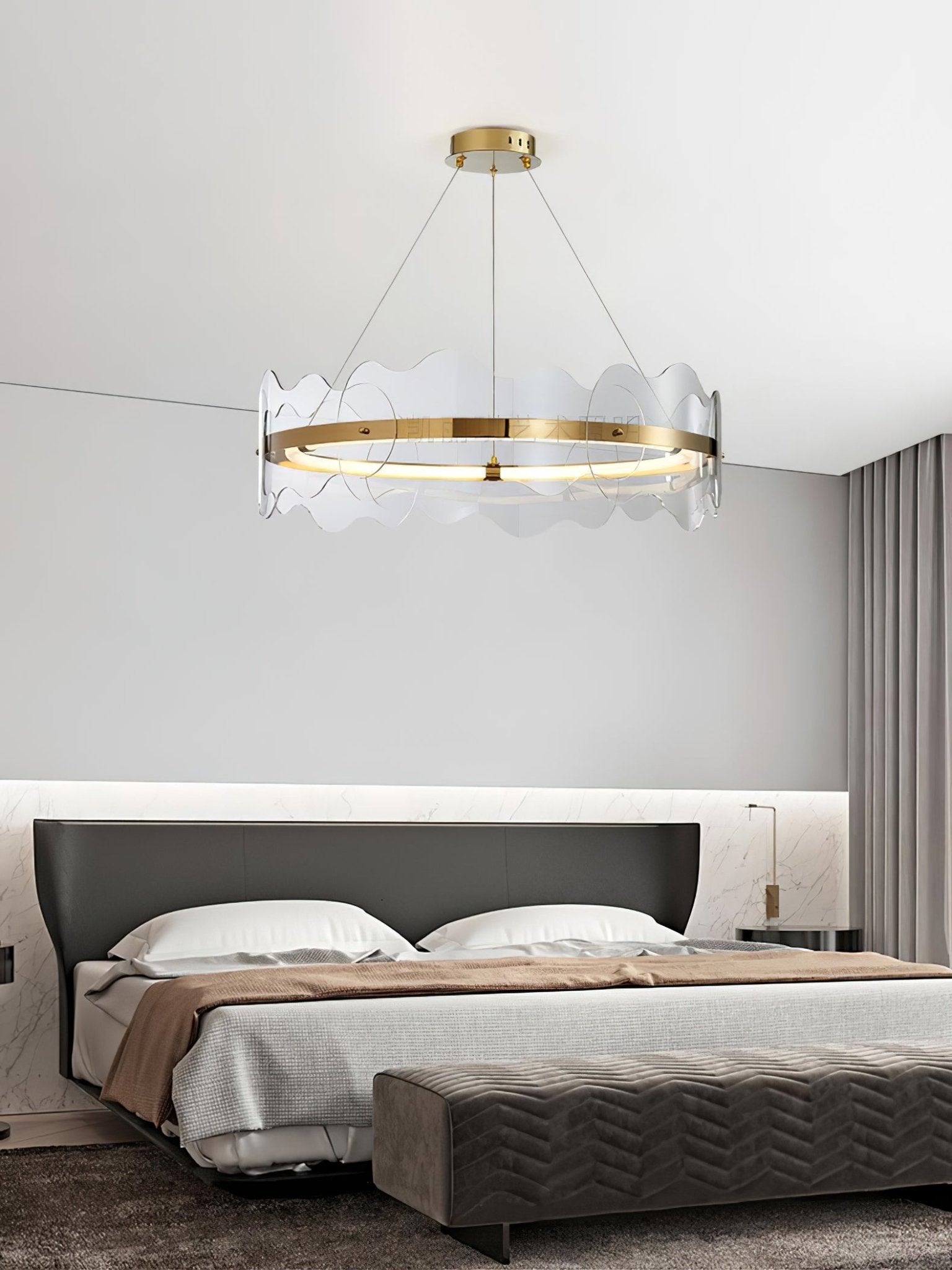 Acrylic Wave Chandelier - Letslighting