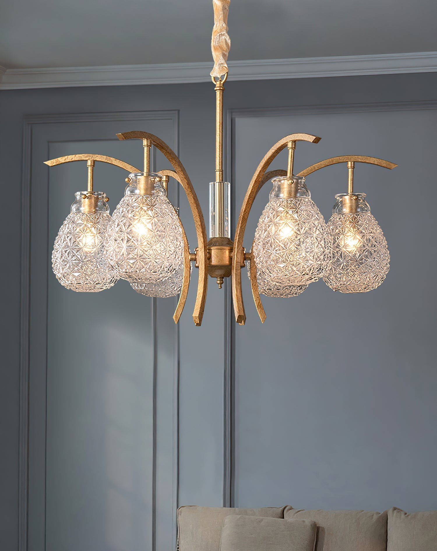 Adams Postmodern Luxury Glass Chandelier - Lamp Copper