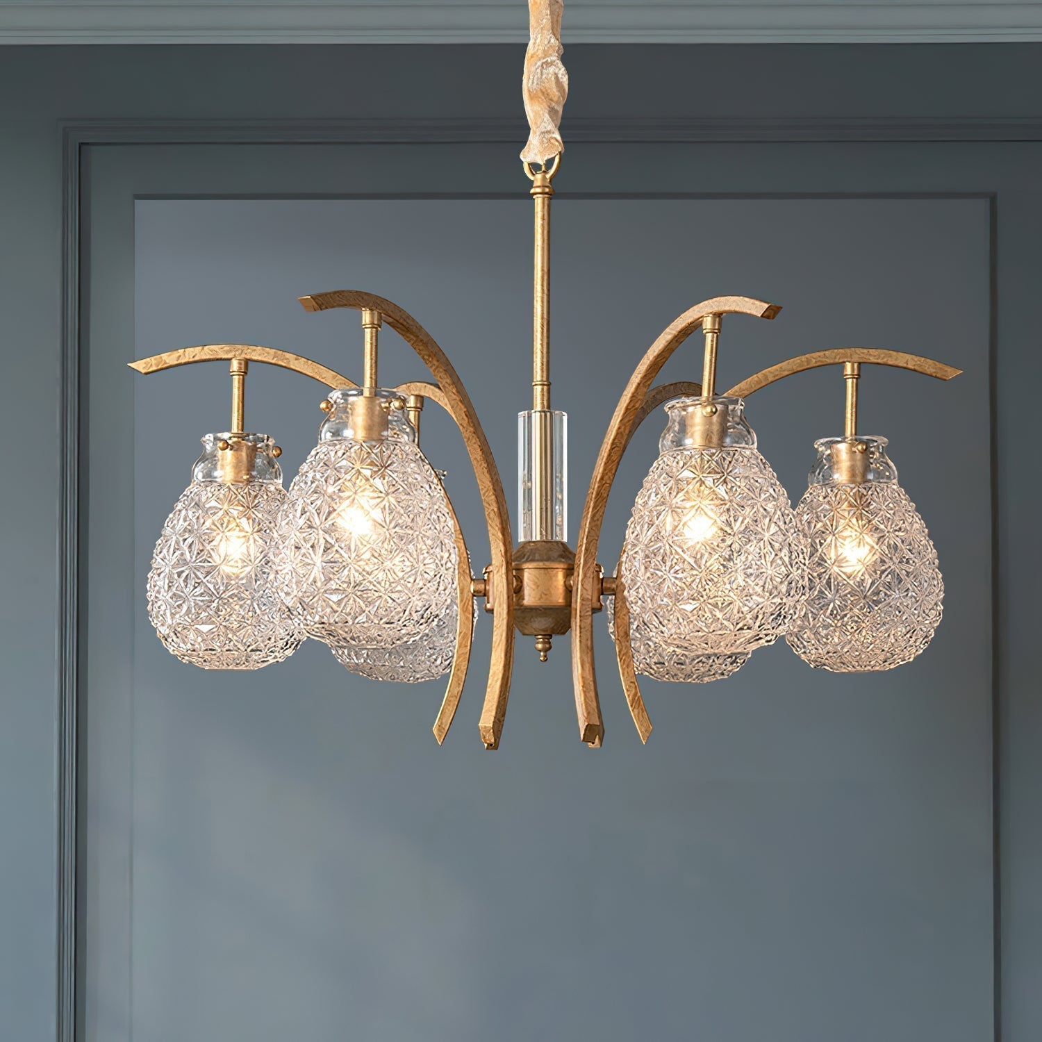 Adams Postmodern Luxury Glass Chandelier - Lamp Copper