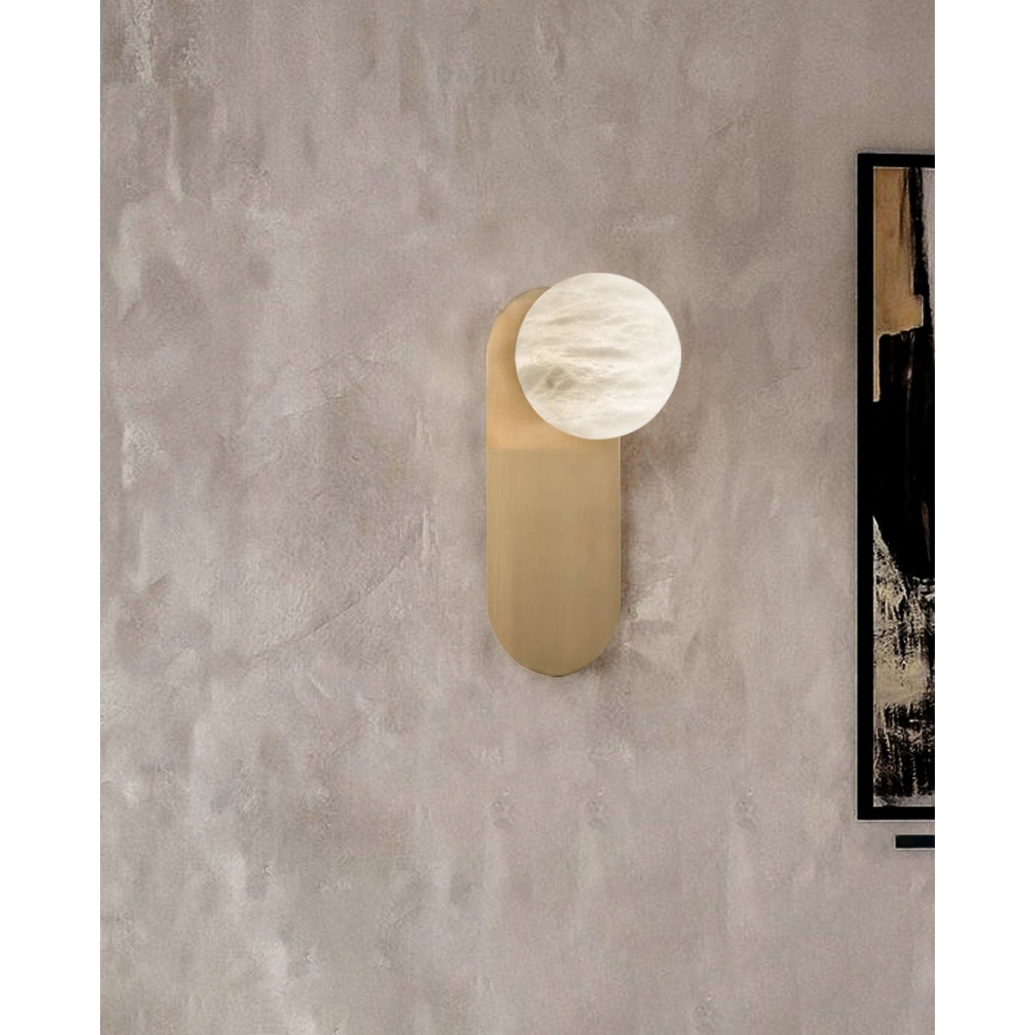 Adrion Modern Alabaster Metal Wall Lamp - Lamp Copper