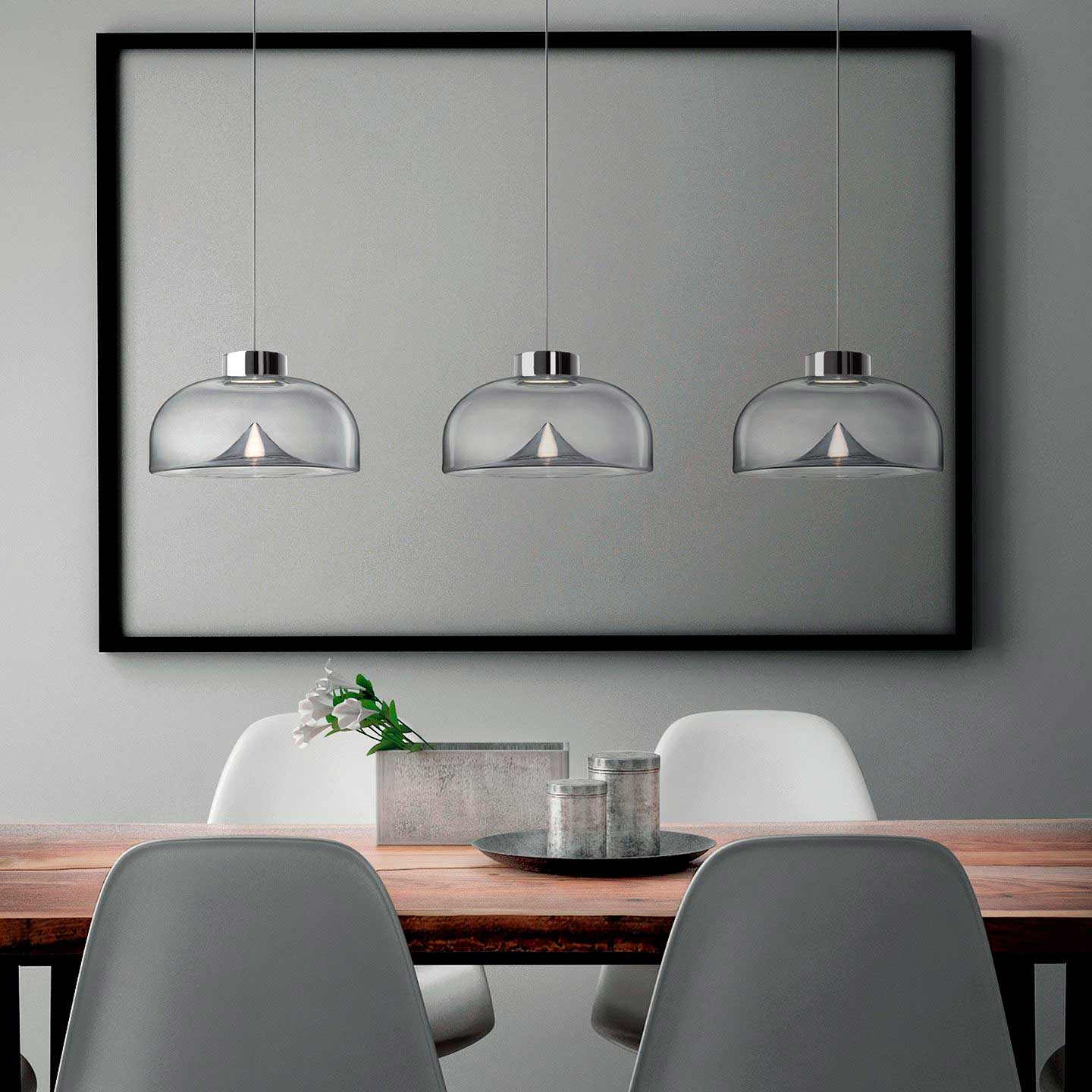 Aella Modern Minimalist Glass Pendant Light - Lamp Copper