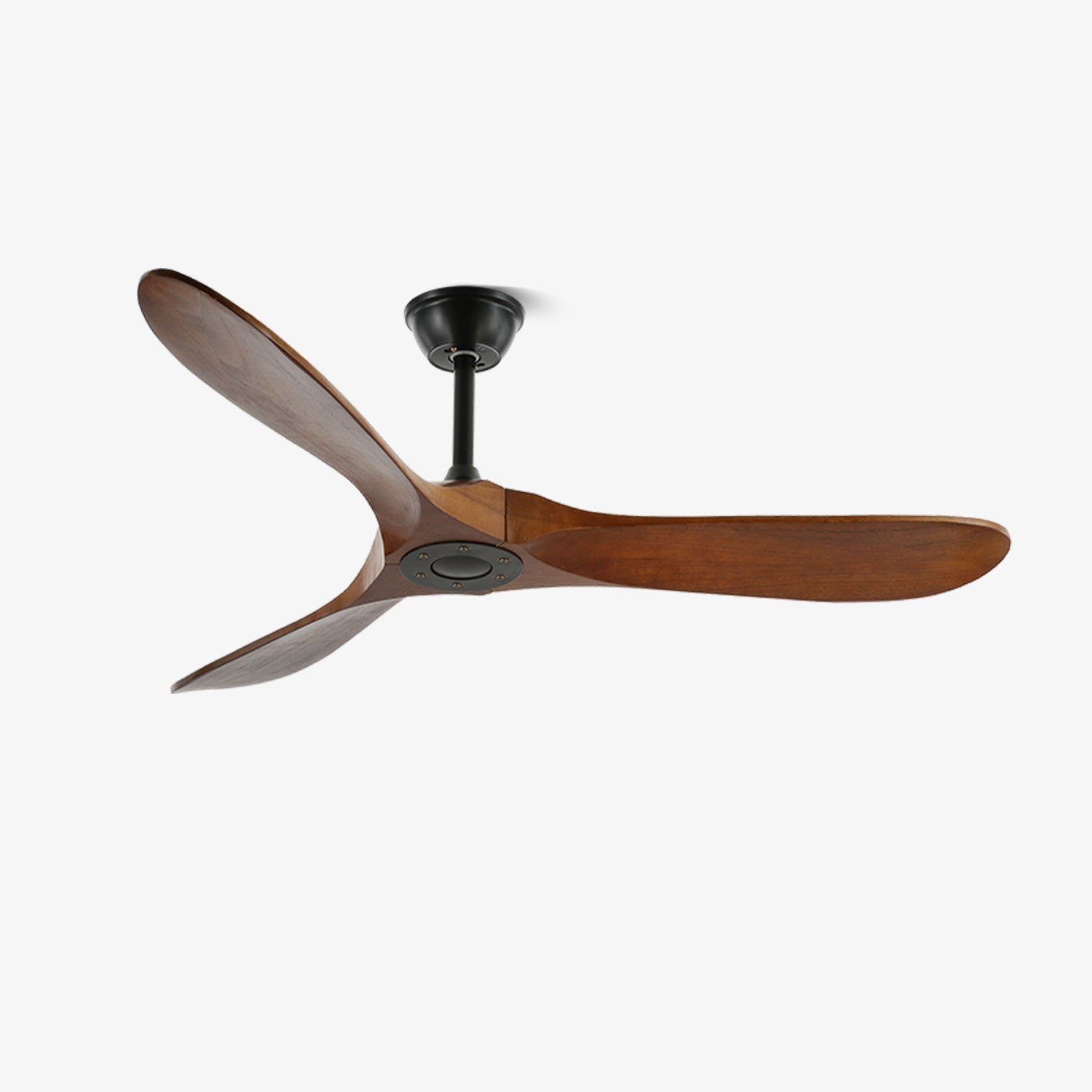 Ventilador de Techo de Madera Aviona en un salón moderno.