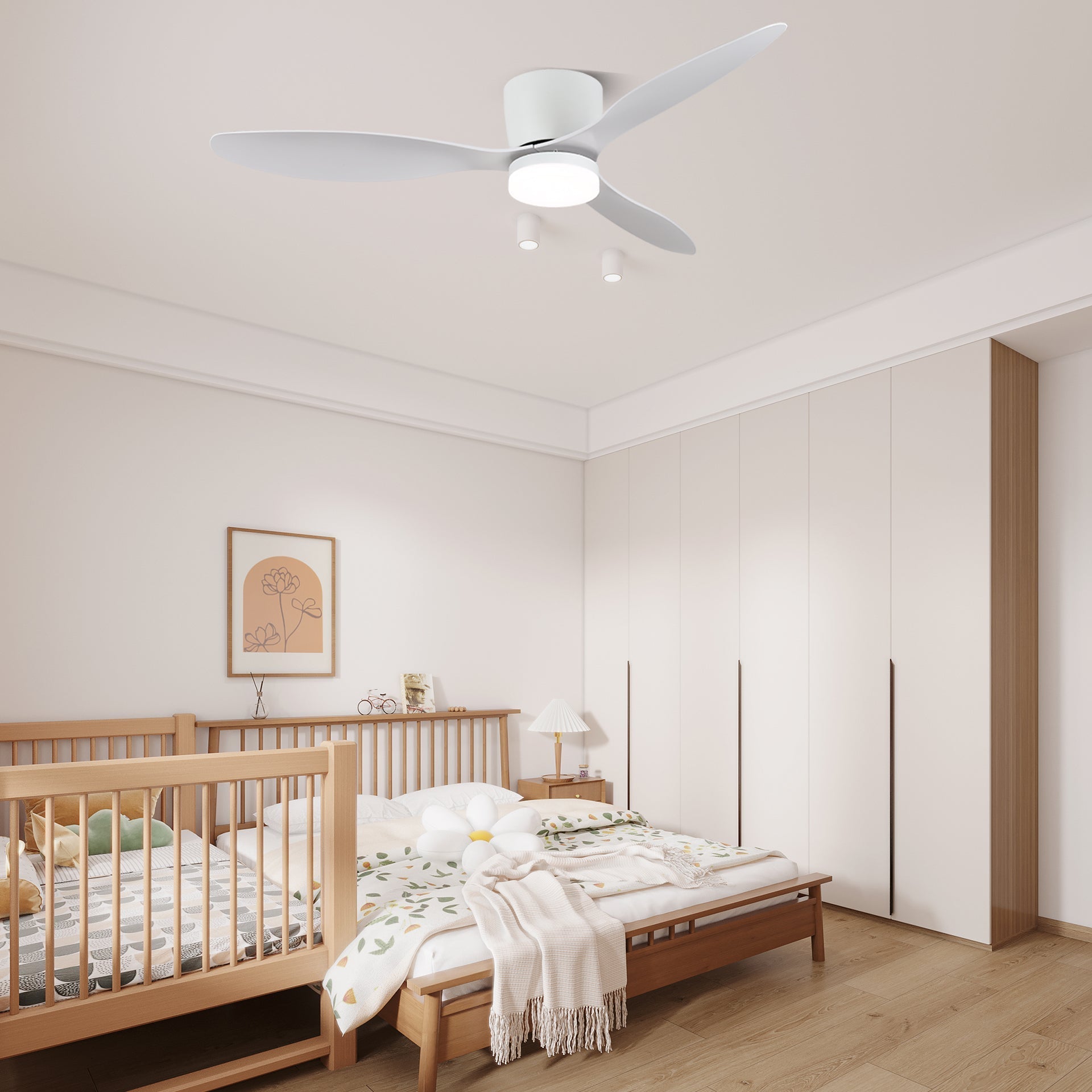 Nielsen Ventilador de Techo de Madera 106/132CM con Luz