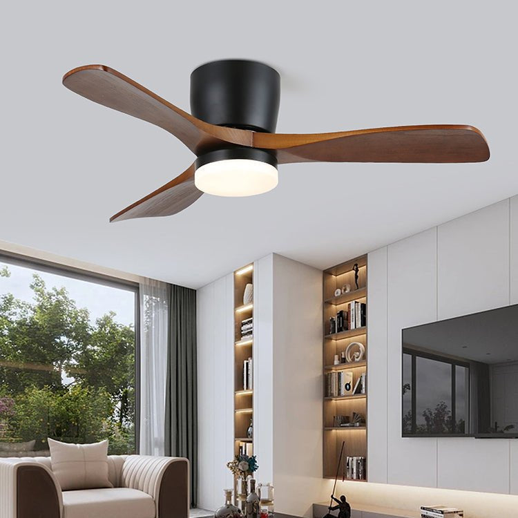 Diagrama que ilustra las dimensiones del ventilador Brinor de 132cm con luz