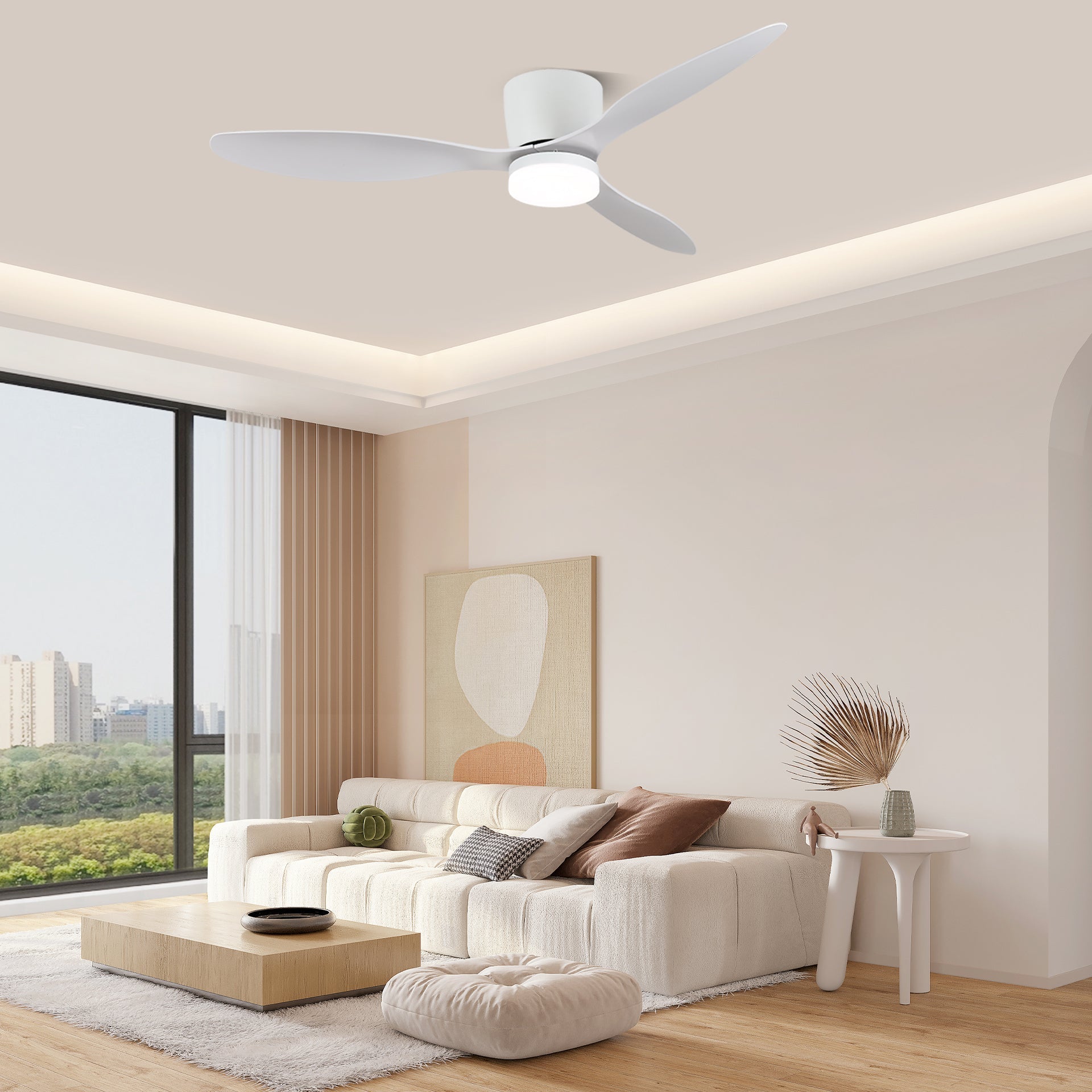 Nielsen Ventilador de Techo de Madera 106/132CM con Luz